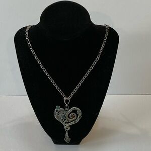 Silver Heart Pendant Necklace